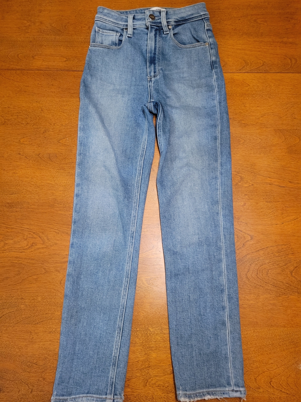 Paige Sarah Slim Crop Straight-Leg Jeans | High Rise | High Stretch | 23